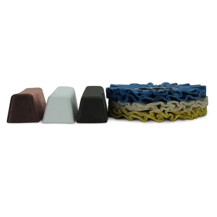 Chrome Buffing and Polishing Kit 8” Airway Buffs and Compound, 6 Pc