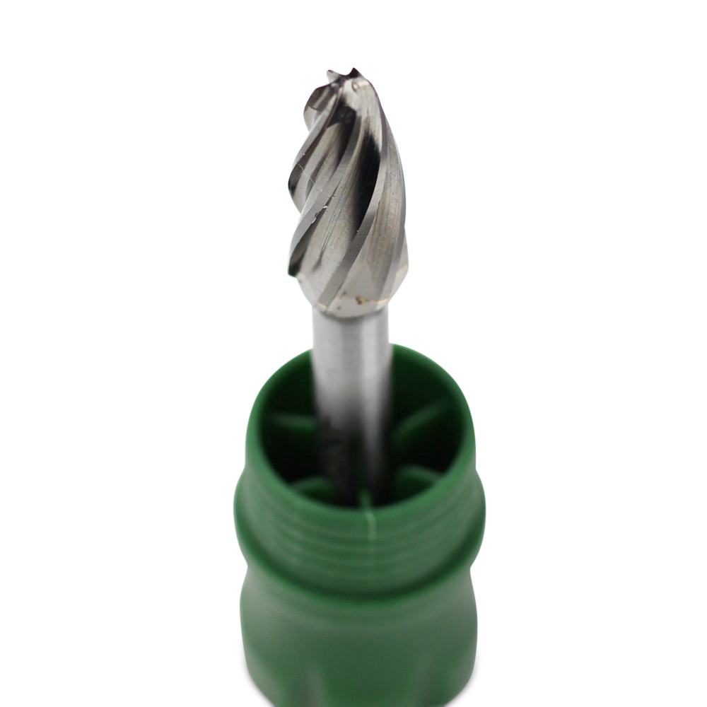 Forney Tungsten Carbide Burr – Tree Pointed, 1/8-Inch Shank, Double Cut – For Metal, Plastic, Fiberglass