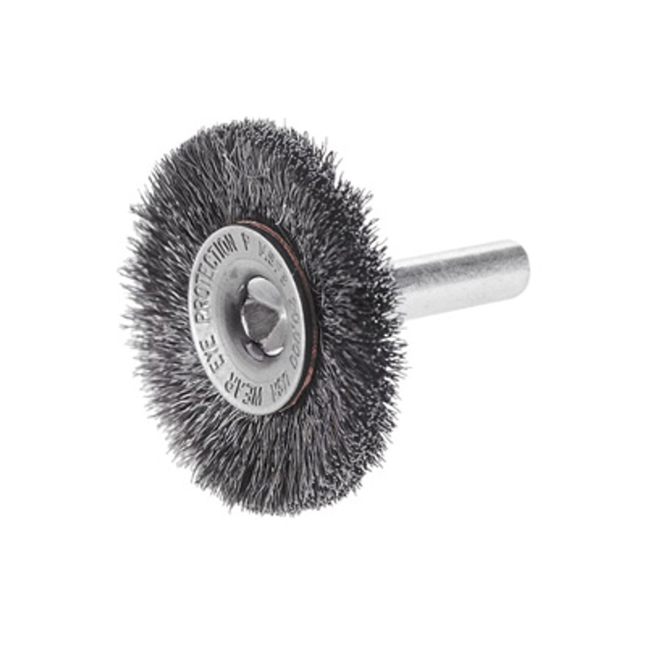 3 Crimped Wire Wheel Brush with 1/4 Shank - Carbon Steel