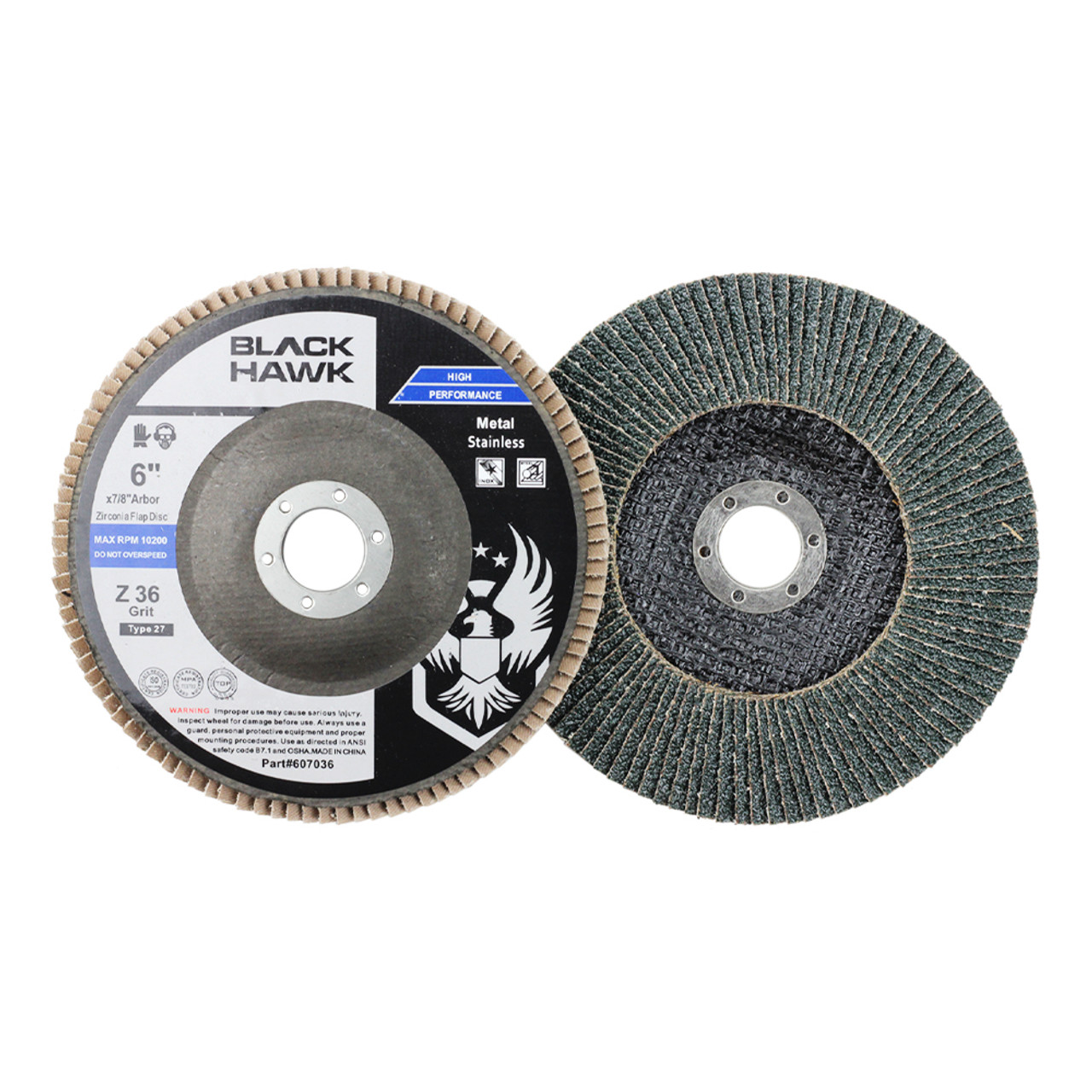 6 in., 80 Grit PSA Sanding Discs with Zirconia Alumina Grain, 50-Pack