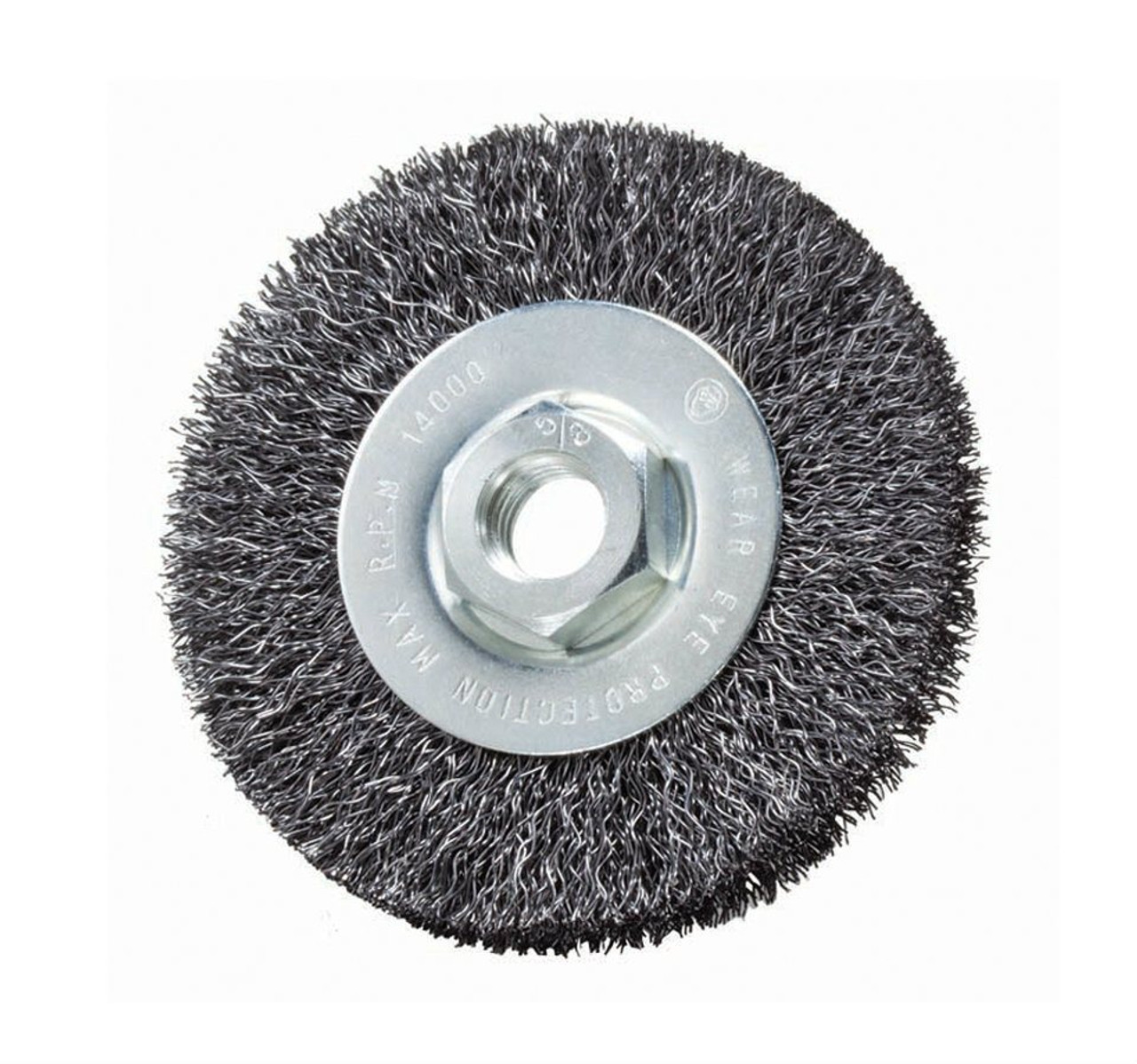 4 x 5/8-11 Crimped Wire Wheel Brush for Angle Grinder (Carbon Steel)