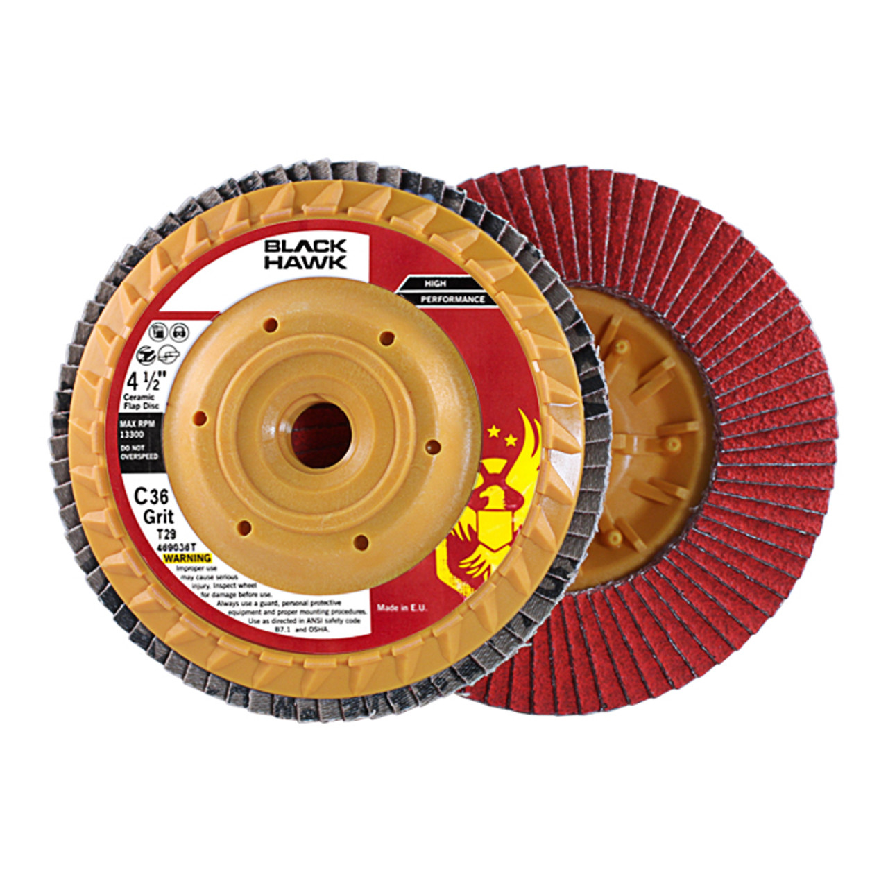 10 Pack 4.5/" x 5//8/"-11 XL 60 Grit Zirconia High Density Flap Discs T29 with Hub