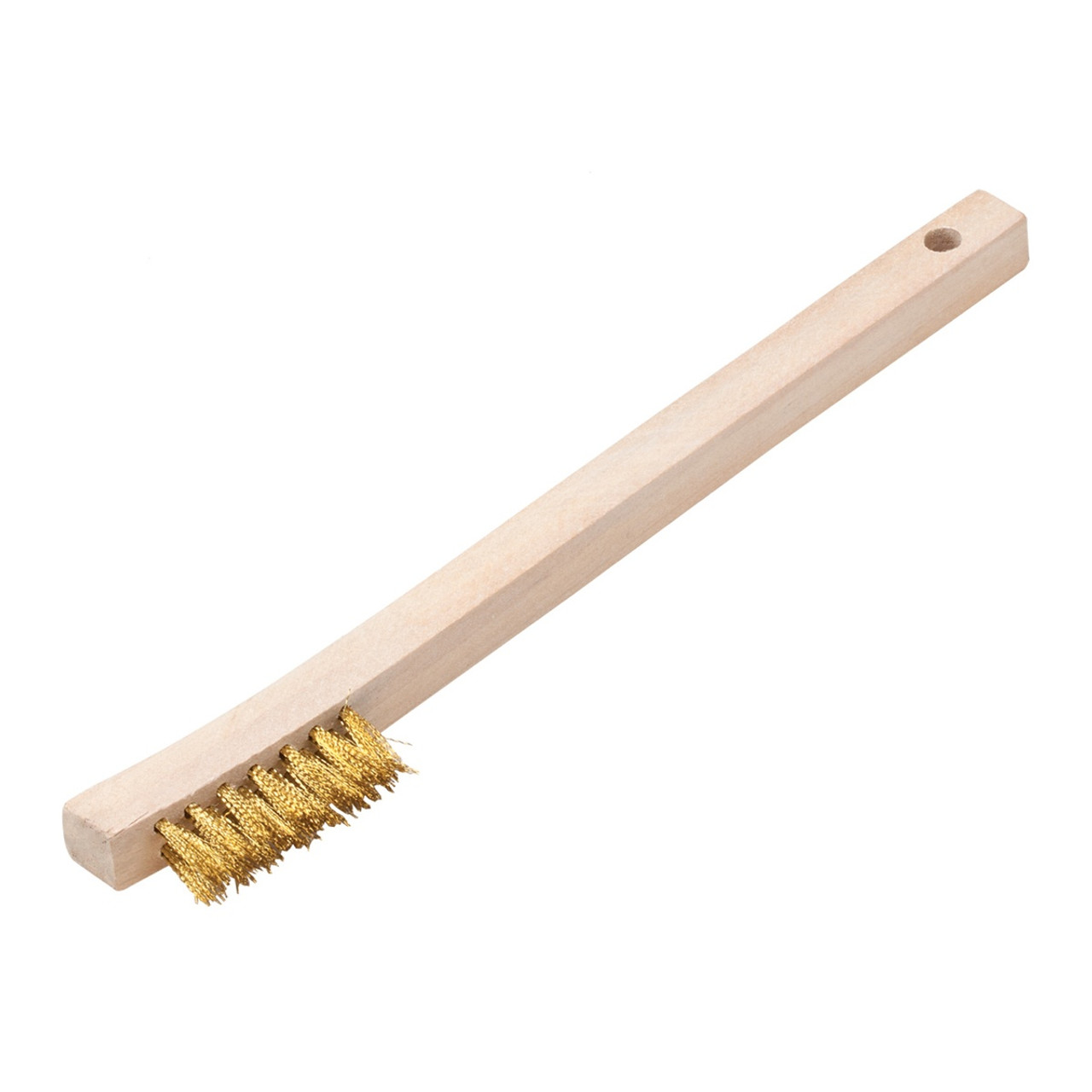 6 Inch Wood Handled Scratch Brush with Brass Bristles