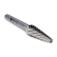 Taper with radius end carbide bur 1/4" shank Taper with radius end carbide bur 1/4" shank