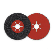 4.5" Silicon Carbide Semi Flex Disc with 7/8" arbor hole, showing abrasive and backing sides