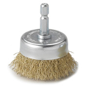 Value Collection - Cup Brush: 3″ Dia, 0.014″ Wire Dia, Brass, Crimped -  74038654 - MSC Industrial Supply