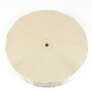 10-inch diameter, extra-thick 60-ply loose muslin cotton buffing wheel for polishing metals