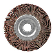 Heavy-duty 4x1x5/8 inch unmounted aluminum oxide flap wheel