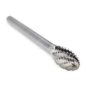 CBSH-51D flame shape carbide burr 1/8" shank