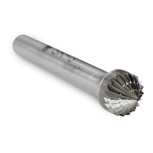 SK-3 90 degree cone shape carbide burr 1/4" shank