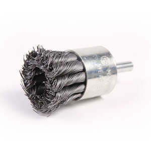 Robtec 1 in. x 1/4 in. Shank Brass Wire End Brush 100EBCS20 - The