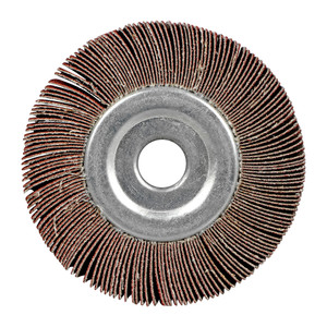 Heavy-duty 4x1x5/8 inch unmounted aluminum oxide flap wheel