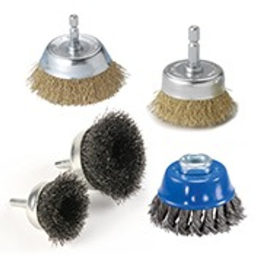 Mounted Cup Brush 1/2 Diameter Soft 3/32 Mandrel - Brushes, Fiberglass,  and Blowers