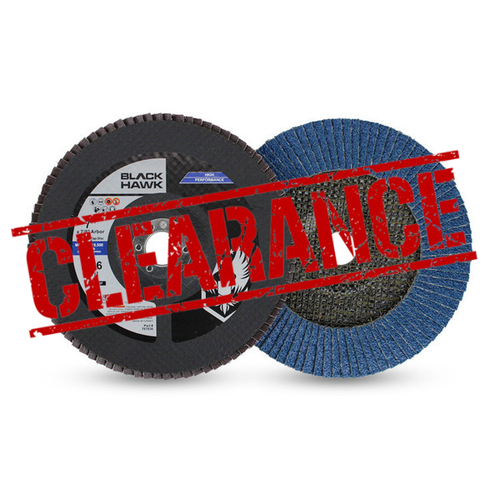 CLEARANCE 7" x 7/8" Black Hawk Zirconia Flap Disc T27
