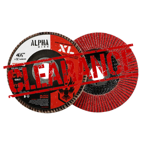 CLEARANCE 4-1/2" x 7/8" Black Hawk Alpha Disc XL Ceramic Flap Disc