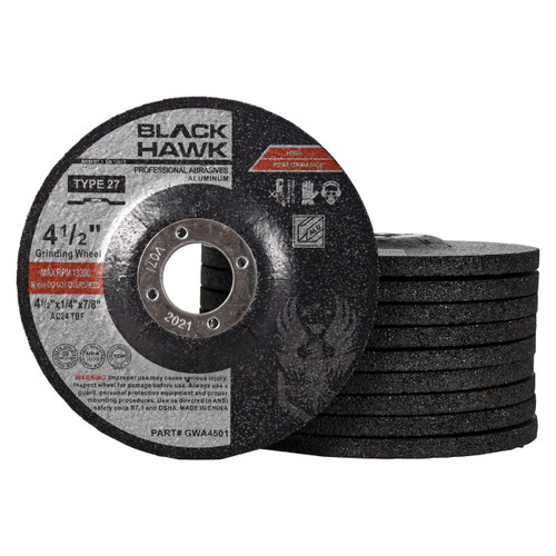 4-1//2/" x 1//4/" x 7//8/" Aluminum Grinding Wheels Load Resistant Discs T27 100Pack