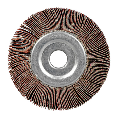 Heavy-duty 4x1x5/8 inch unmounted aluminum oxide flap wheel