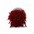 Red small diameter nylon abrasive brush with 1/4-inch hex shank for detailed cleaning