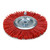 4-inch red nylon abrasive wheel, medium grit, with 1/4-inch hex shank