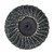 Face view of 2 inch zirconia quick change mini flap disc showing textured abrasive flaps