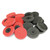 Red and grey 3" quick change non-woven surface preparation discs, Type R backing.