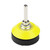 2-inch yellow sanding pad with black foam layer and versatile 1/4-inch shank/spindle for precision tasks.