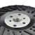 4.5 inch resin fiber backing pad ribbed air flow