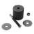Disassembled view of Empire Abrasives' 1/2 inch x 1 inch rubber expanding drum for die grinders.