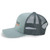 Empire Abrasives grey front black mesh snapback trucker hat, side view