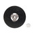 Swirl-pattern rubber backing pad for semi-flexible sanding discs displayed with its 5/8"-11 flange nut beside it