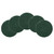17" Green Floor Maintenance Buffer Pads - 5 Pack
