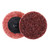 Red 2-inch quick-change surface conditioning disc for rust removal and cleaning.