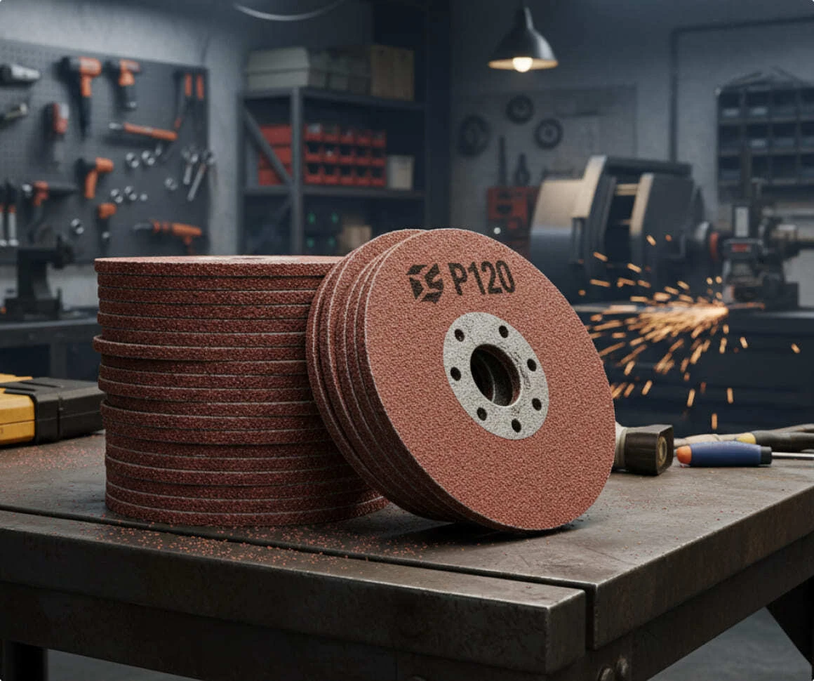 Aluminum oxide resin fiber sanding discs