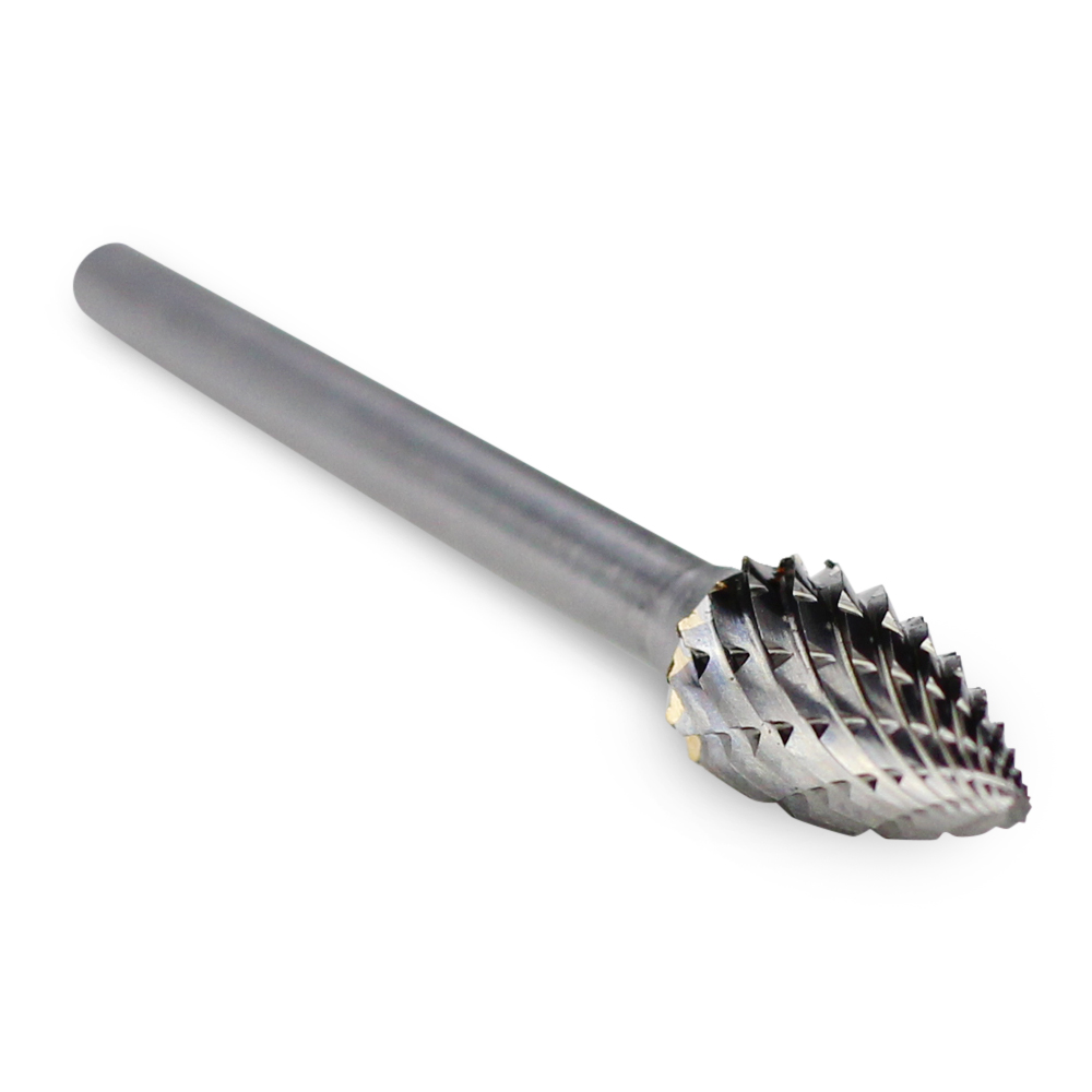 Pointed Tree Carbide Burr, Double Cut - 1/8