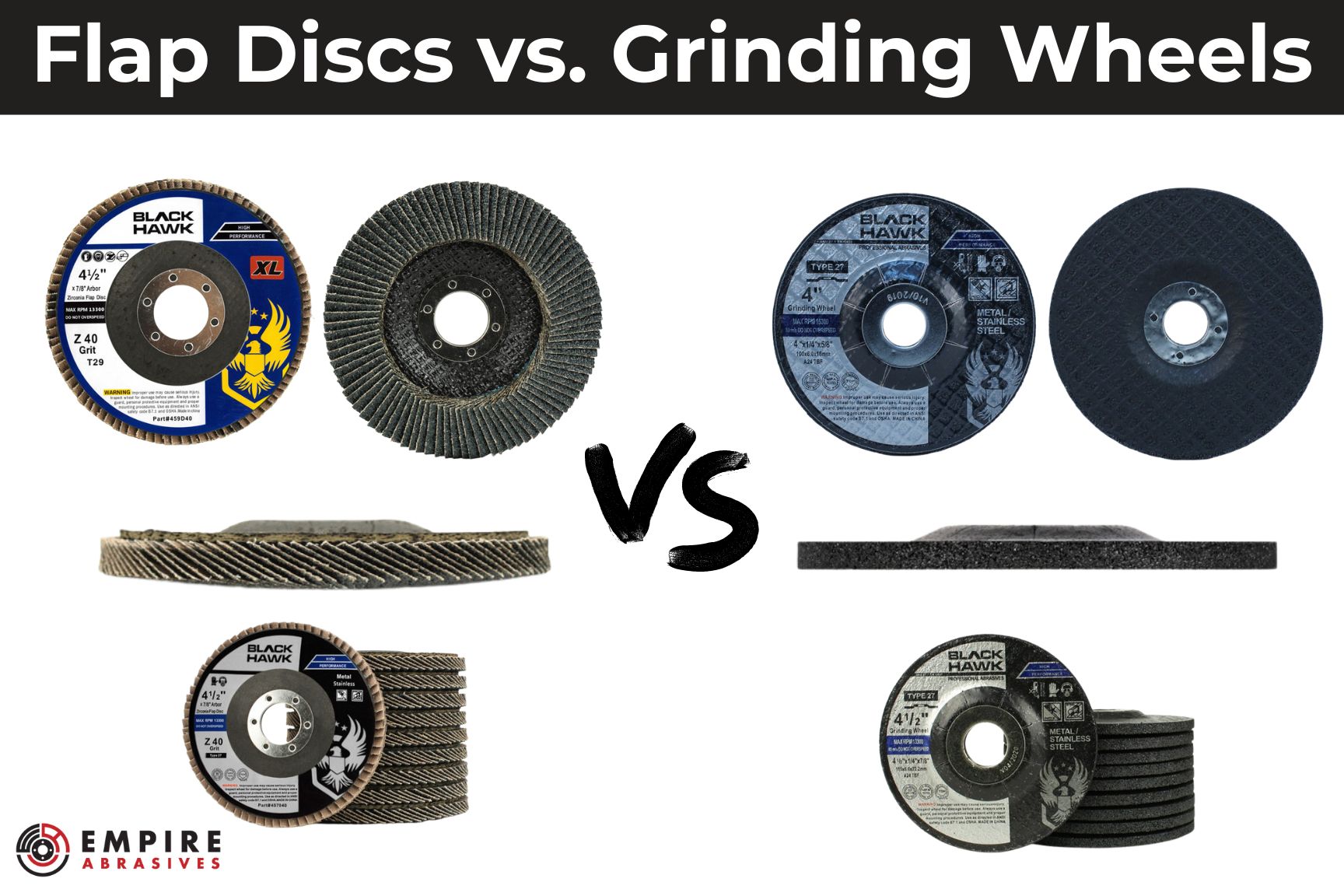 thumbnail image 2 of 20-Pack 4.5" X 7/8" T27 Flap Discs - Assorted Grit (40/60/80/120) For Angle Grinder 2 of 5