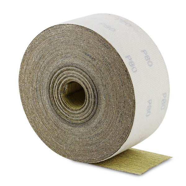 23/4" x 20 Yard Gold Longboard Hook and Loop Continuous Sandpaper Roll