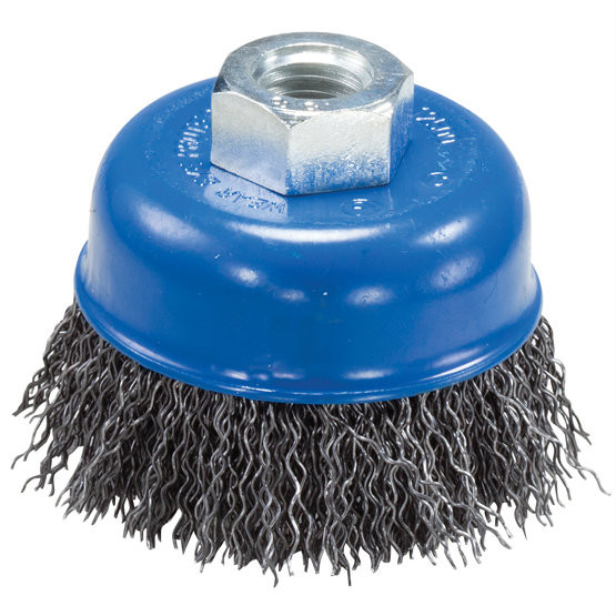 6" x 5/8"11 Hub Crimped Wire Cup Brush (Carbon Steel)