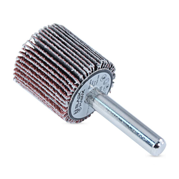 2 x 1 x 1//4 Shank Mounted Aluminum Oxide Flap Wheels 80 Grit 10 Pack