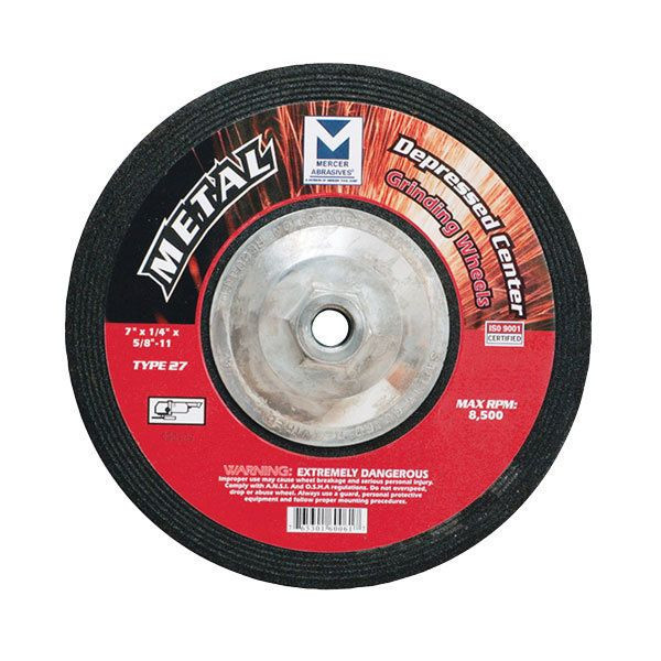 7 x 1/4 x 5/8-11 Grinding Disc / Wheel Type 27 with Hub for Angle Grinders