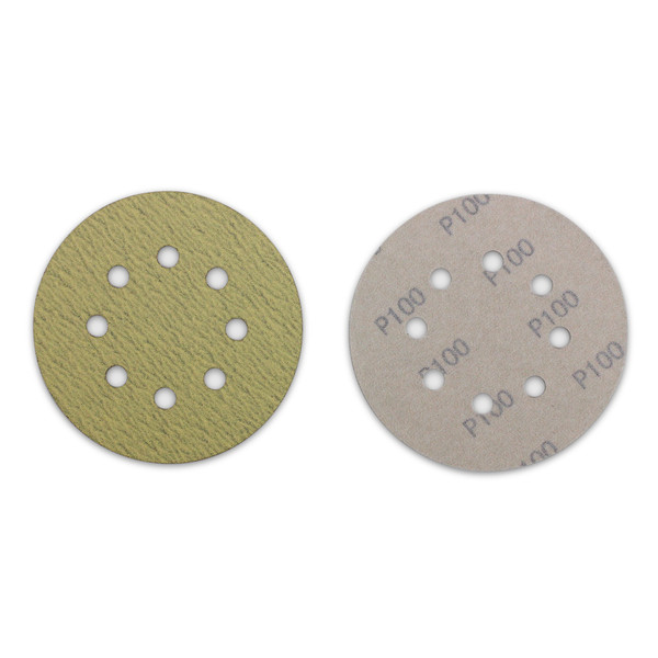 5-inch Gold Hook and Loop Sanding Discs 100-Pack