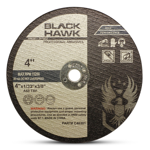 For Die Grinders Black Hawk C30301 25 Pack 3 x 1/32 x 1/4 Arbor Metal & Stainless Steel Cut Off Wheels For Die Grinders Black Hawk C30301 25 Pack 3 x 1/32 x 1/4 Arbor Metal & Stainless Steel Cut Off Wheels