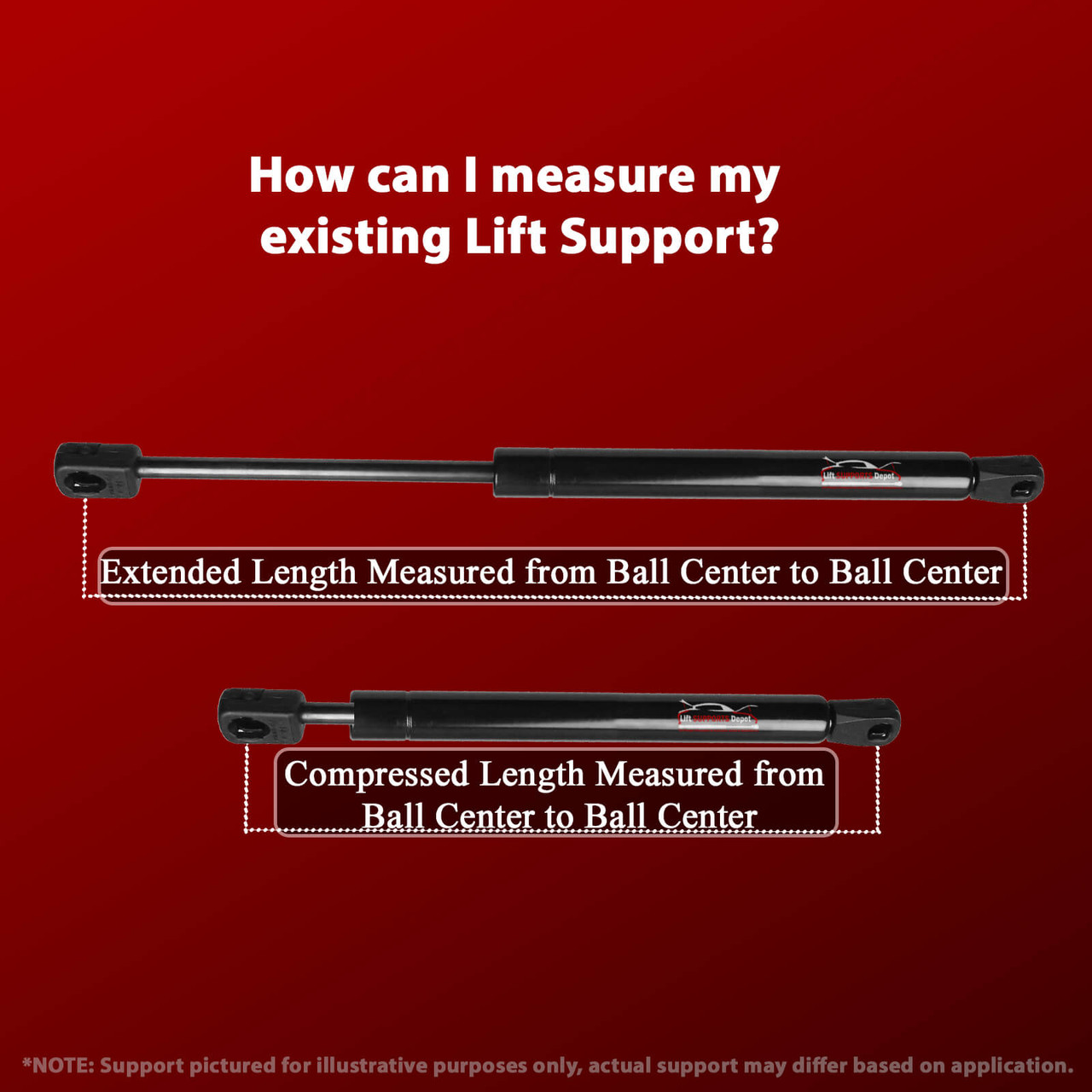 10.47 Inch Lift Supports Depot P10373 Lift Support | P10373-W