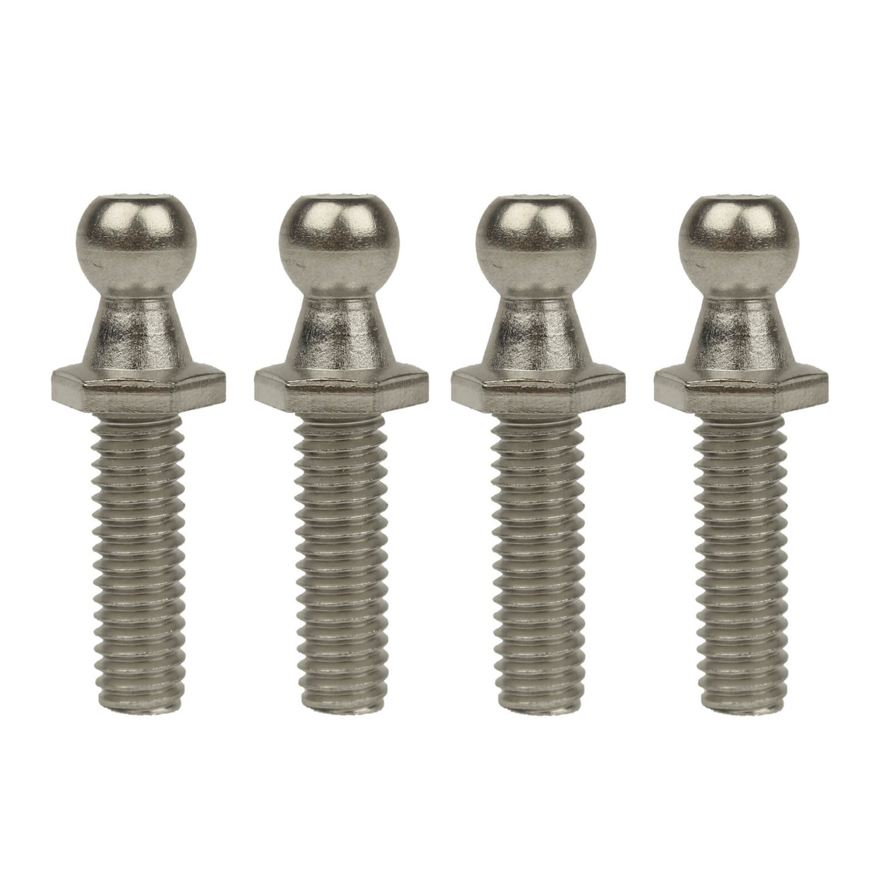Qty (4) Ball Studs 10mm, 5/16 X 18 Thread S316 Stainless 1