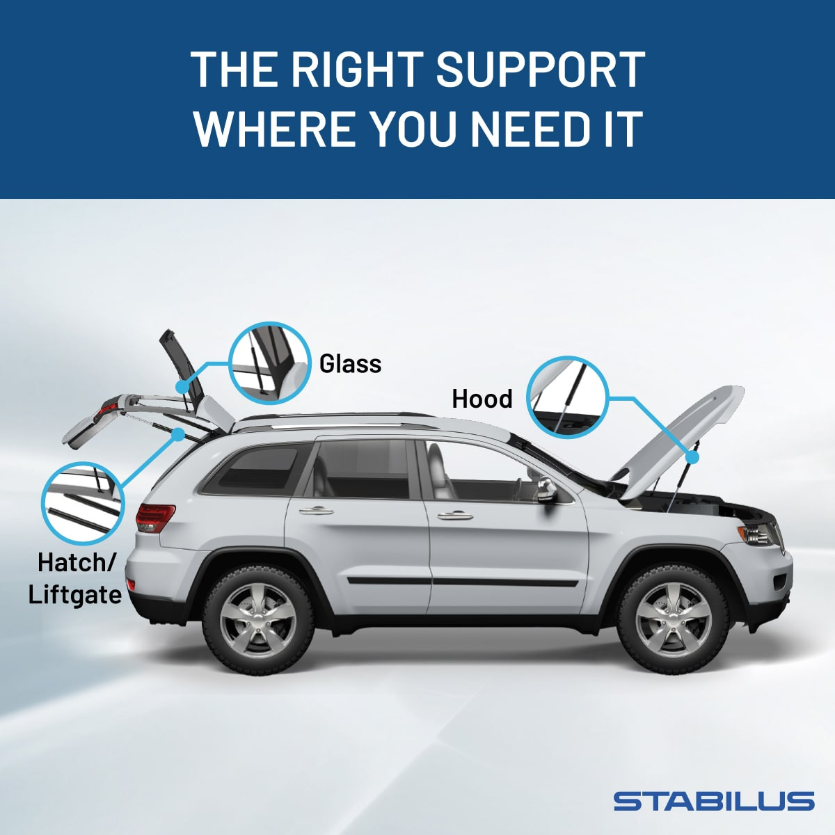 Ford Explorer Liftgate Lift Support - Stabilus 4B-910868
