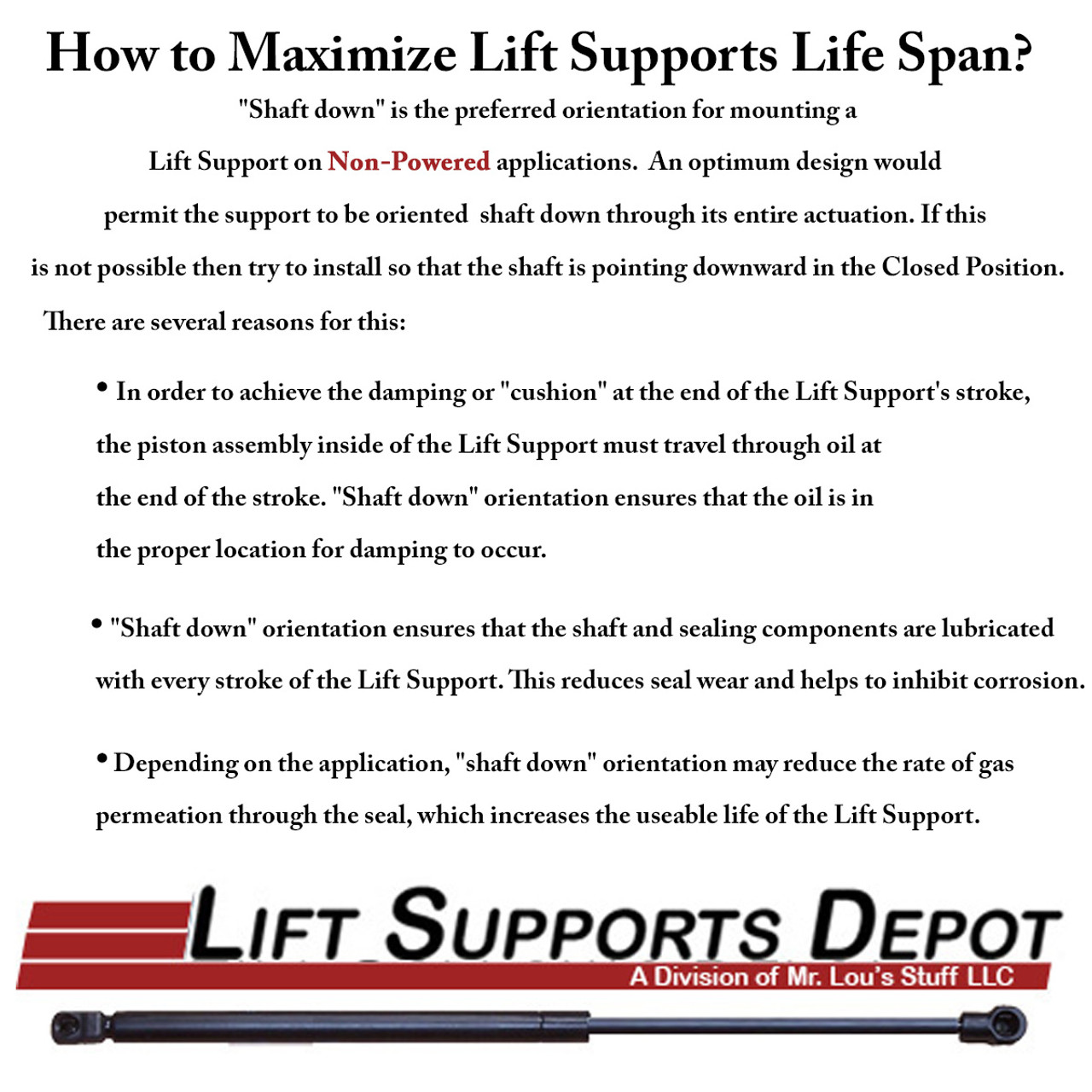 Strong Arm 6225 Tailgate Lift Support - 5 Year Warranty