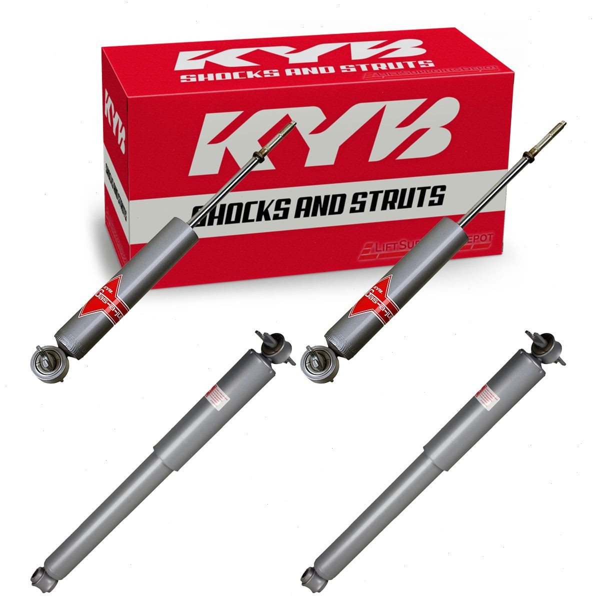 1968-1973 Pontiac GTO 4 pc Shock Absorbers KYB Gas-a-Just Front