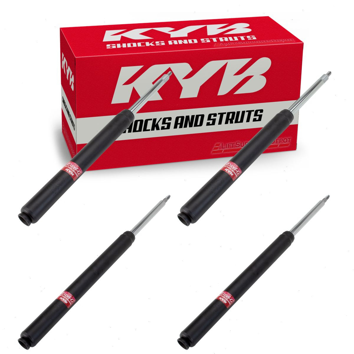 1970-1973 Nissan 240Z 4 pc Strut Cartridges KYB Excel-G Front Rear