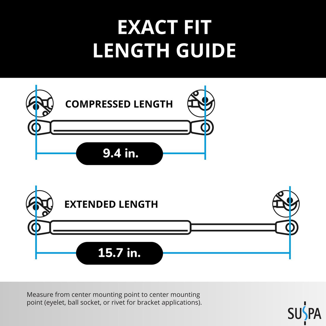 15.70 Inch x 45 Pound Lift Support With Ball Socket | C16-15208