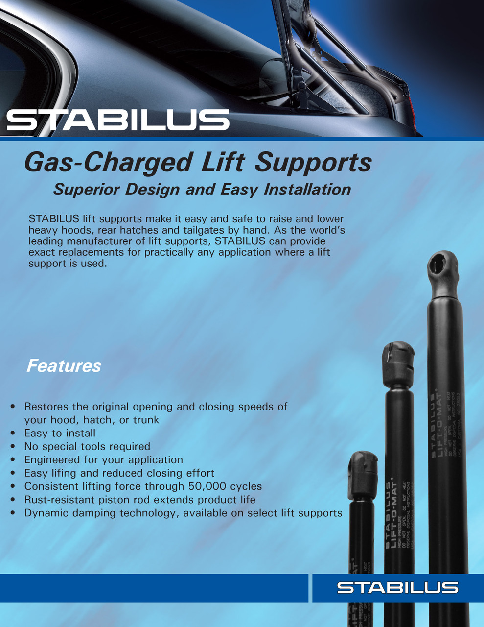 18.50 Inch x 36 Pound Lift Support | Stabilus SG359029