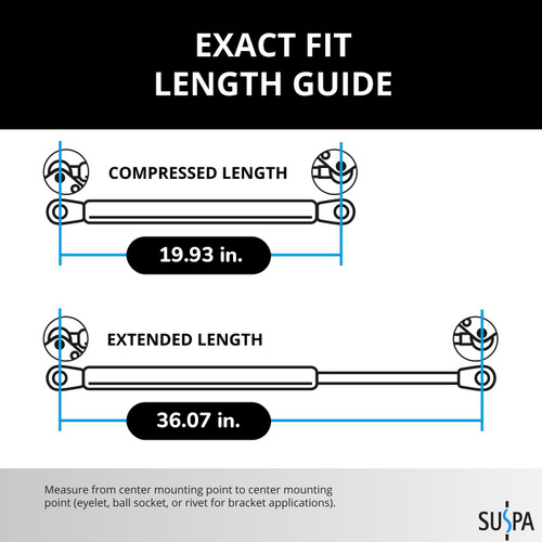 36.07 Inch x 62 Pound Lift Support | Suspa C16-21671